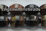 COP240 15.5 inches 13*18mm faceted rice natural brown opal gemstone beads