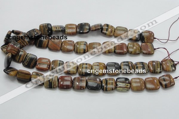 COP245 15.5 inches 16*16mm square natural brown opal gemstone beads