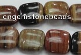 COP246 15.5 inches 18*18mm square natural brown opal gemstone beads