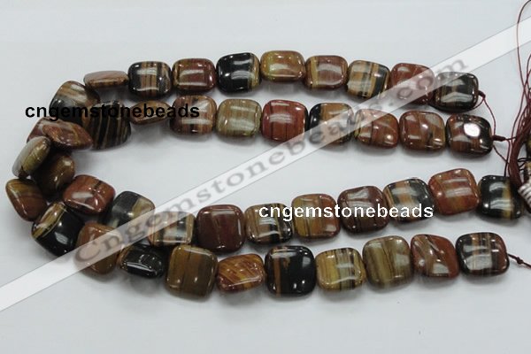 COP246 15.5 inches 18*18mm square natural brown opal gemstone beads