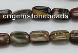 COP248 15.5 inches 10*14mm rectangle natural brown opal gemstone beads