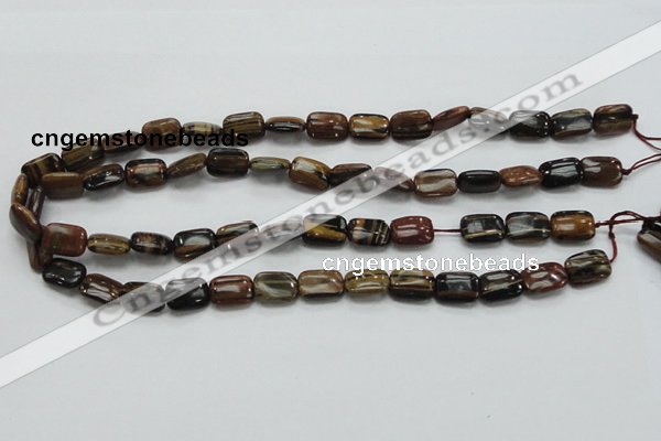COP248 15.5 inches 10*14mm rectangle natural brown opal gemstone beads