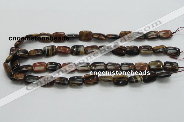 COP249 15.5 inches 12*16mm rectangle natural brown opal gemstone beads