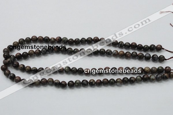 COP265 15.5 inches 8mm round natural grey opal gemstone beads