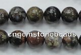 COP267 15.5 inches 12mm round natural grey opal gemstone beads