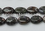 COP269 15.5 inches 10*14mm oval natural grey opal gemstone beads