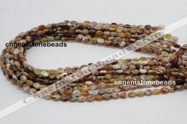 COP306 15.5 inches 6*8mm oval brandy opal gemstone beads wholesale