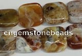 COP322 15.5 inches 16*16mm square brandy opal gemstone beads wholesale