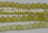 COP330 15.5 inches 4mm round yellow opal gemstone beads wholesale