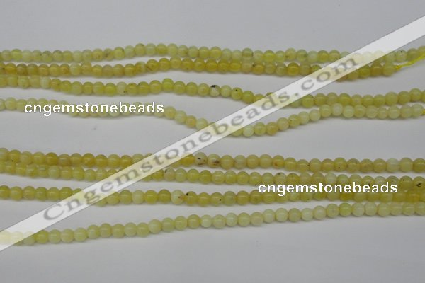 COP330 15.5 inches 4mm round yellow opal gemstone beads wholesale