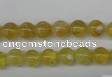 COP332 15.5 inches 8mm round yellow opal gemstone beads wholesale