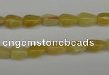 COP337 15.5 inches 6*9mm teardrop yellow opal gemstone beads