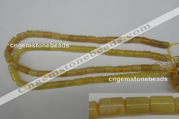 COP338 15.5 inches 8*11mm tube yellow opal gemstone beads