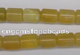 COP339 15.5 inches 10*12mm tube yellow opal gemstone beads