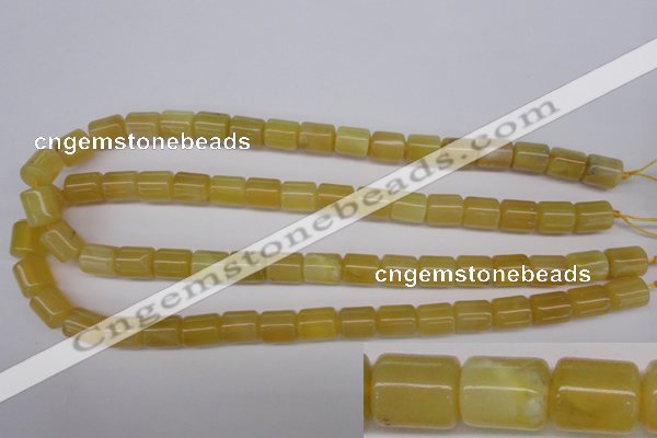 COP339 15.5 inches 10*12mm tube yellow opal gemstone beads