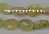 COP343 15.5 inches 13*18mm faceted oval yellow opal gemstone beads