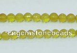 COP353 15.5 inches 6mm faceted round yellow opal gemstone beads wholesale