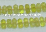 COP354 15.5 inches 6*12mm bone shape yellow opal gemstone beads