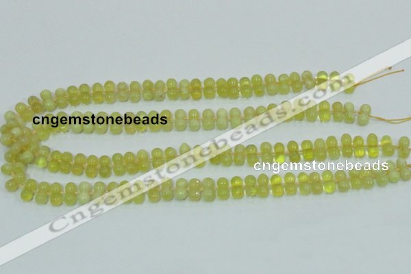 COP354 15.5 inches 6*12mm bone shape yellow opal gemstone beads