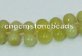COP355 15.5 inches 8*16mm bone shape yellow opal gemstone beads