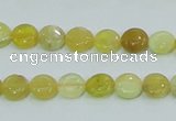 COP358 15.5 inches 8mm coin yellow opal gemstone beads wholesale