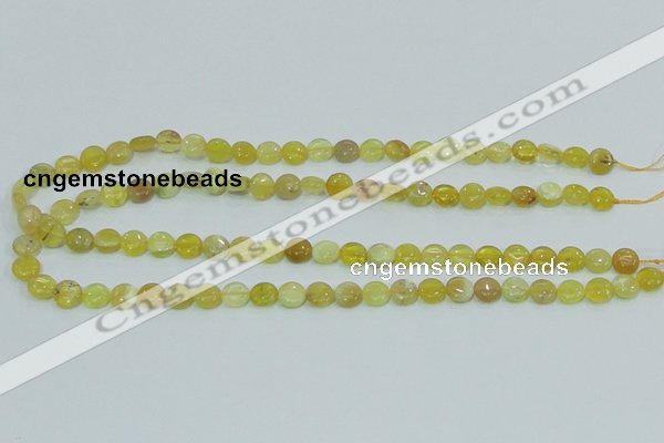 COP358 15.5 inches 8mm coin yellow opal gemstone beads wholesale