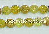 COP359 15.5 inches 10mm coin yellow opal gemstone beads wholesale