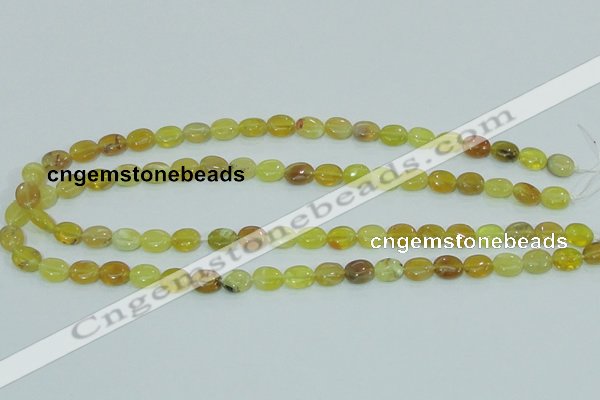 COP360 15.5 inches 8*10mm oval yellow opal gemstone beads wholesale