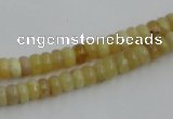COP370 15.5 inches 4*6mm rondelle yellow opal gemstone beads