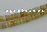 COP370 15.5 inches 4*6mm rondelle yellow opal gemstone beads