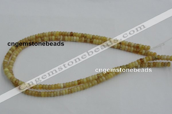 COP370 15.5 inches 4*6mm rondelle yellow opal gemstone beads