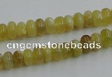 COP371 15.5 inches 5*8mm rondelle yellow opal gemstone beads