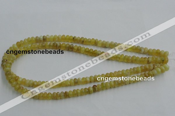COP371 15.5 inches 5*8mm rondelle yellow opal gemstone beads