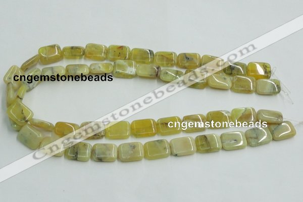 COP373 15.5 inches 13*18mm rectangle yellow opal gemstone beads