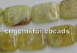 COP374 15.5 inches 15*20mm rectangle yellow opal gemstone beads