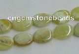 COP376 15.5 inches 10*14mm oval yellow opal gemstone beads wholesale