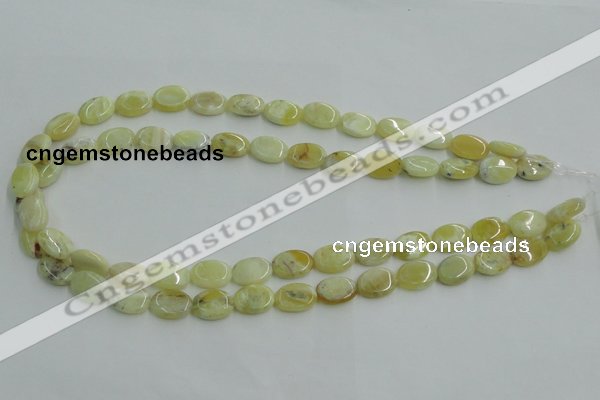 COP376 15.5 inches 10*14mm oval yellow opal gemstone beads wholesale
