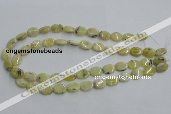 COP377 15.5 inches 12*16mm oval yellow opal gemstone beads wholesale