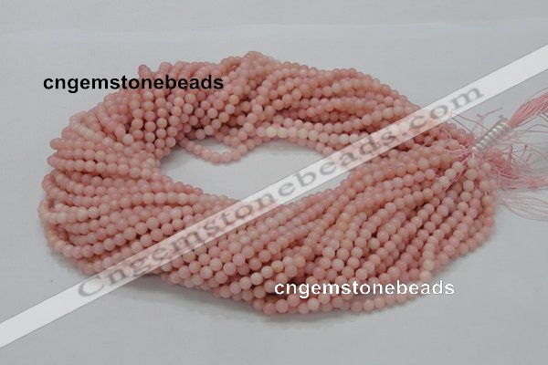 COP401 15.5 inches 4mm round Chinese pink opal gemstone beads