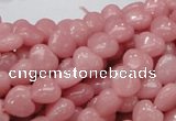 COP412 15.5 inches 8*8mm heart Chinese pink opal gemstone beads