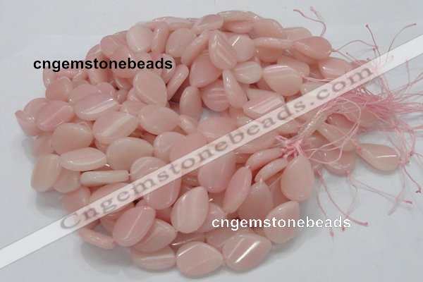 COP425 15.5 inches 18*24mm twisted teardrop Chinese pink opal gemstone bead