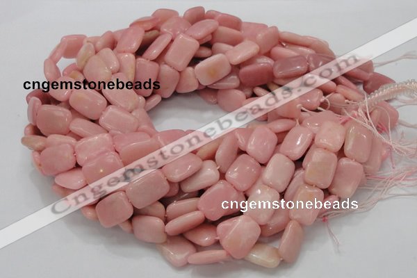 COP427 15.5 inches 13*18mm rectangle Chinese pink opal gemstone beads