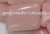 COP429 15.5 inches 30*40mm rectangle Chinese pink opal gemstone beads