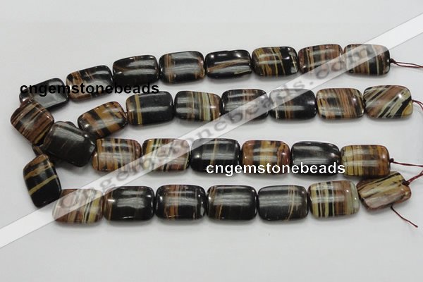 COP433 15.5 inches 18*25mm rectangle natural brown opal gemstone beads