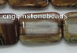 COP434 15.5 inches 22*30mm rectangle natural brown opal gemstone beads