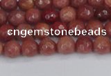 COP441 15.5 inches 4mm faceted round African blood jasper beads