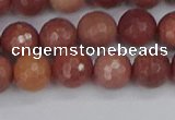 COP443 15.5 inches 8mm faceted round African blood jasper beads