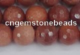 COP445 15.5 inches 12mm faceted round African blood jasper beads