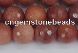 COP445 15.5 inches 12mm faceted round African blood jasper beads