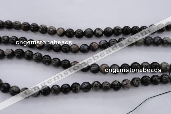 COP453 15.5 inches 8mm round natural grey opal gemstone beads